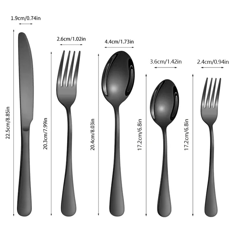 Stainless Steel Cutlery Set — 30 Piece Household Set