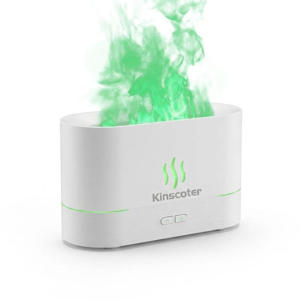 Flame-Effect Aroma Diffuser — 180ml, 7-Colour Light