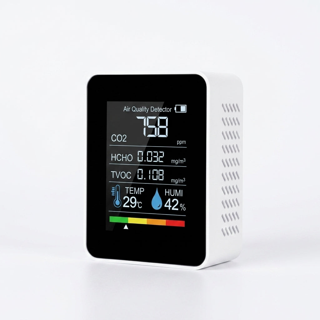 Multi-Sensor Indoor Air Quality Monitor — Clear LCD Display