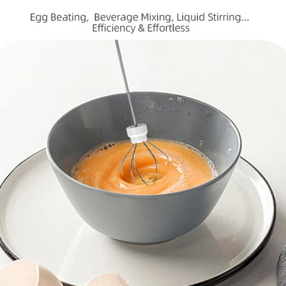 Rechargeable Electric Milk Frother — 3-Speed Handheld Whisk