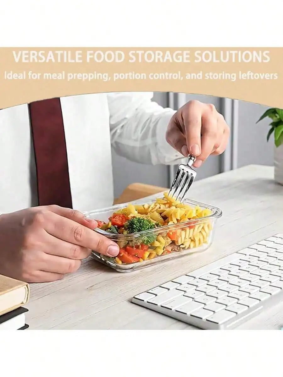 Glass Meal Prep Containers with Lids — Fridge & Dishwasher Safe