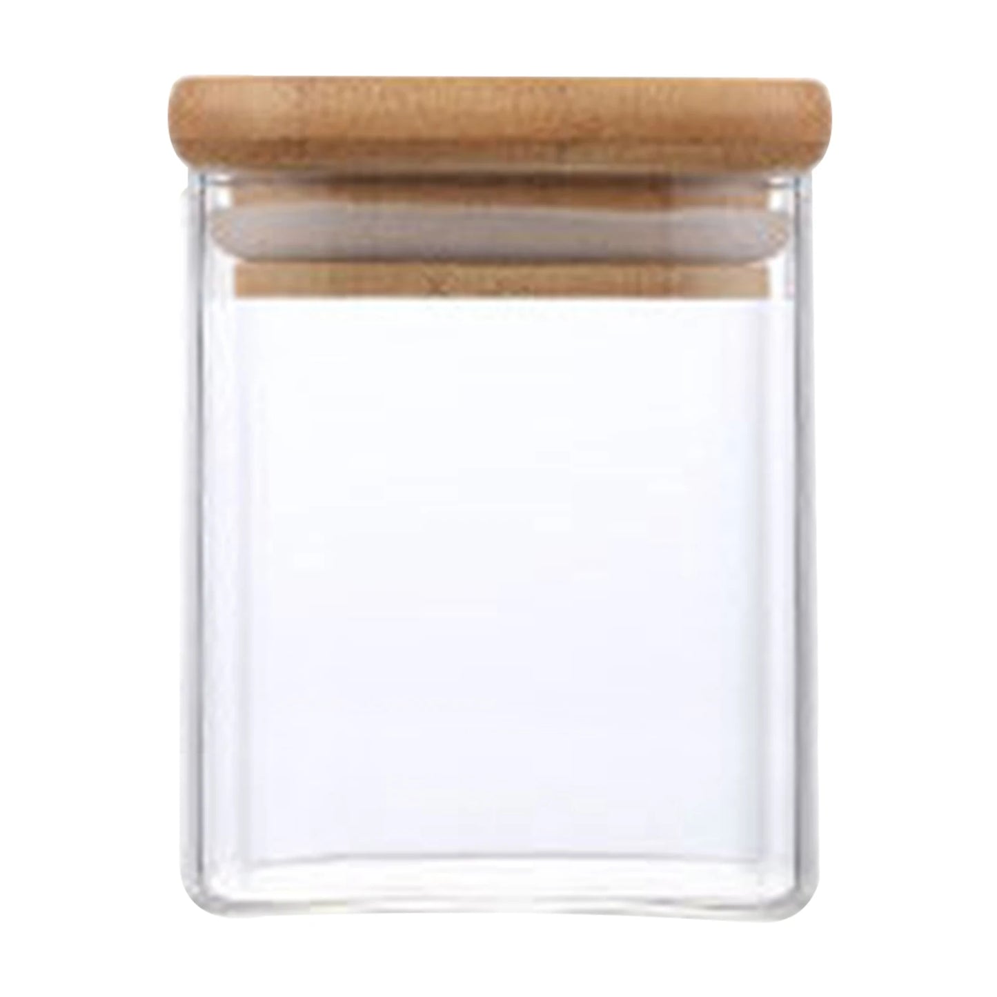 Airtight Glass Storage Jar with Wooden Lid