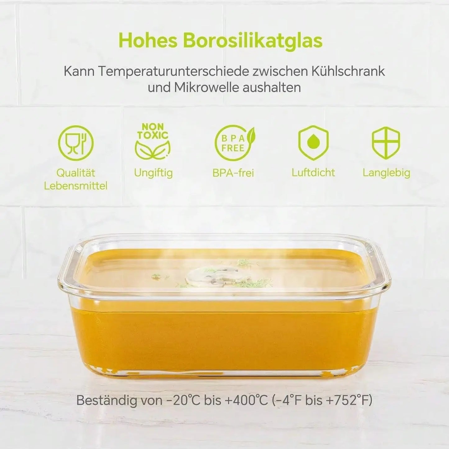 Glass Meal Prep Containers with Lids — Fridge & Dishwasher Safe