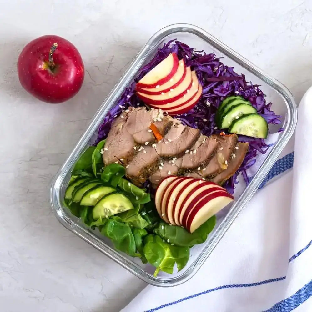 Glass Meal Prep Containers with Lids — Fridge & Dishwasher Safe