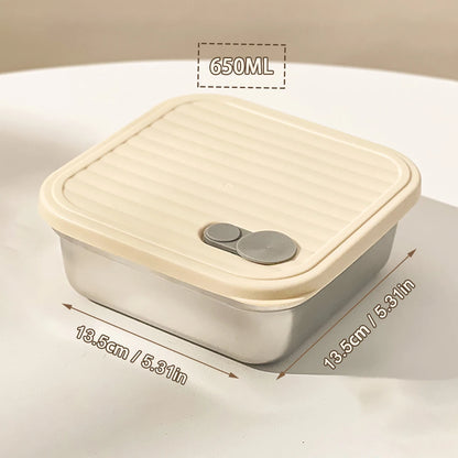 304 Stainless Steel Lunch Box — 600ml & 650ml Bento