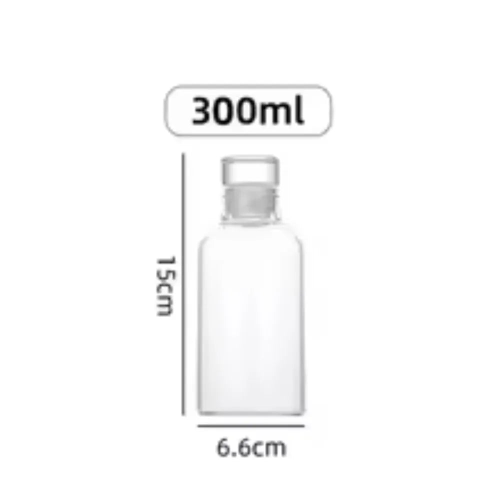 Reusable Glass Water Bottle with Leak-Proof Lid