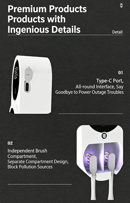 Rechargeable UV Toothbrush Steriliser — Travel Case