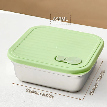 304 Stainless Steel Lunch Box — 600ml & 650ml Bento