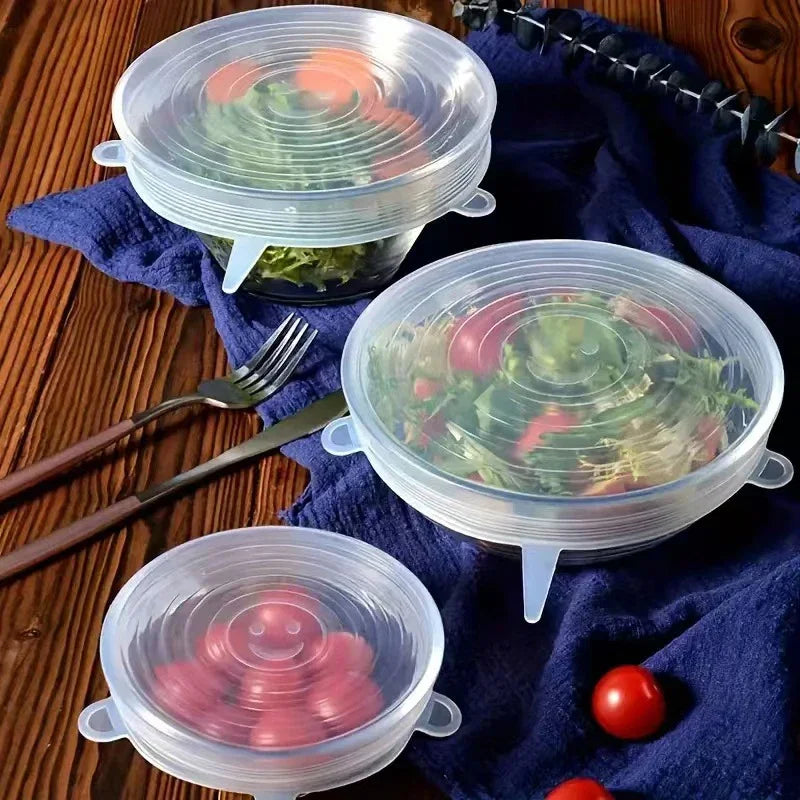 Reusable Silicone Stretch Lids (6 Pack) — Replace Cling Film Forever