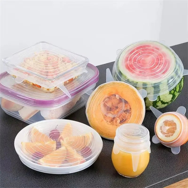 Reusable Silicone Stretch Lids (6 Pack) — Replace Cling Film Forever