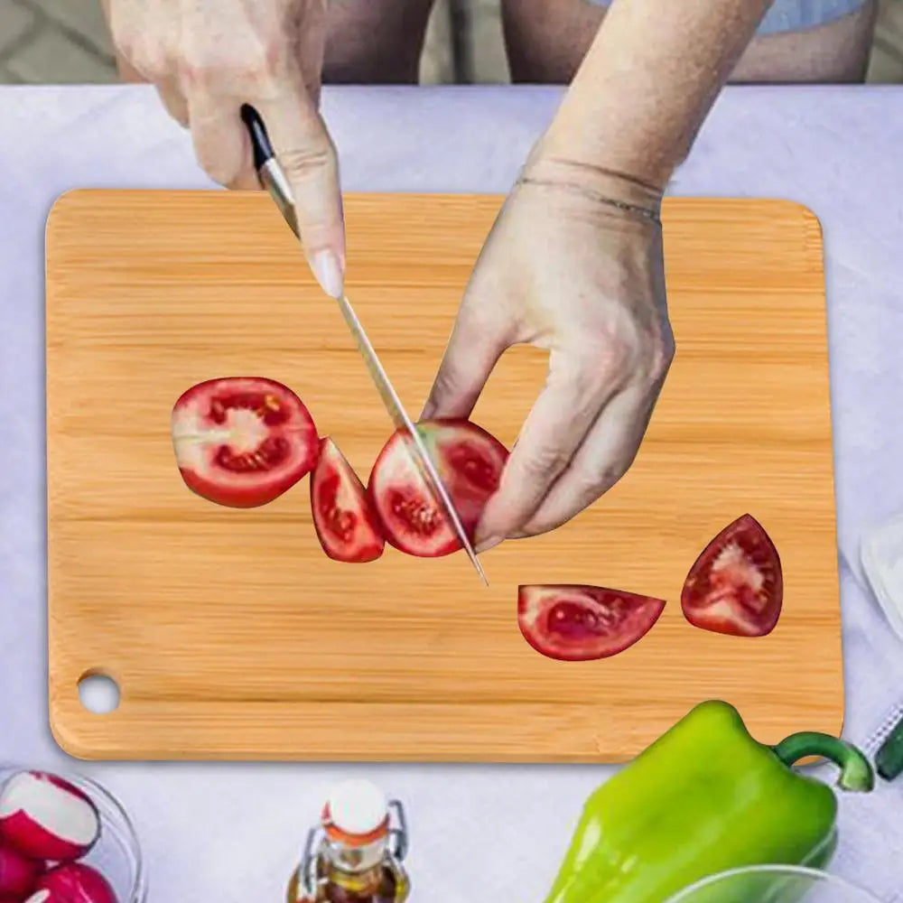 Natural Wooden Chopping & Serving Board (Double-Sided)