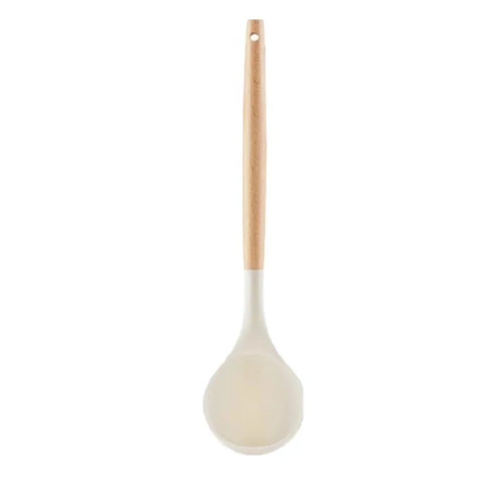 Food-Grade Silicone Cooking Utensils with Wooden Handle