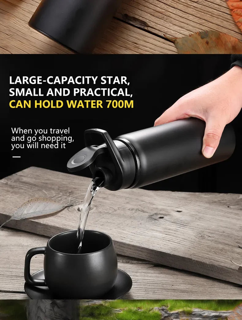Reusable Aluminium Water Bottle — 600ml, Leak-Proof