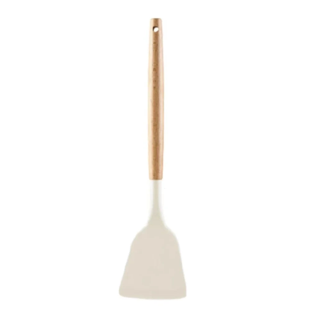 Food-Grade Silicone Cooking Utensils with Wooden Handle