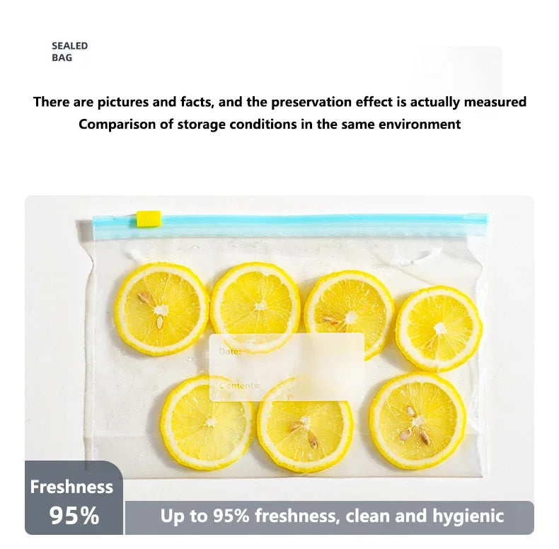 Reusable Food Storage Bags with Zip Lock — Leak-Proof & Food-Grade