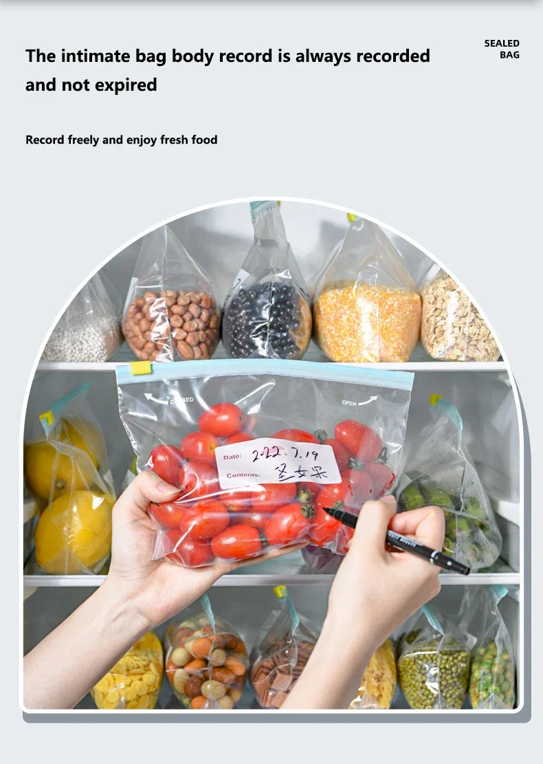 Reusable Food Storage Bags with Zip Lock — Leak-Proof & Food-Grade