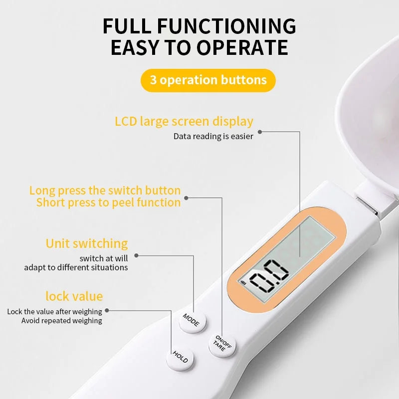 Digital Spoon Scale — 0.1g Precision for Coffee, Spices &amp; Baking