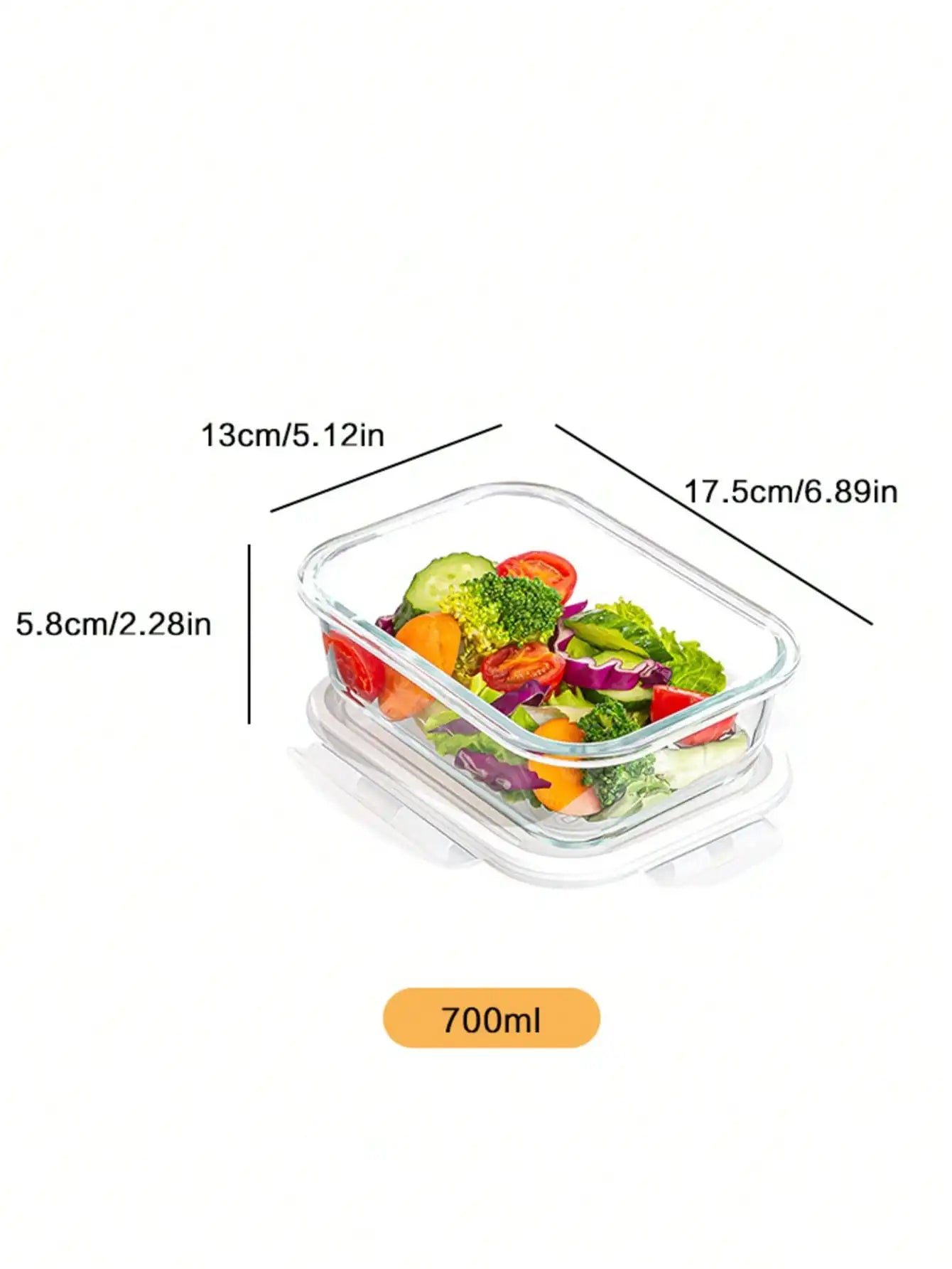 Glass Meal Prep Containers with Lids — Fridge & Dishwasher Safe
