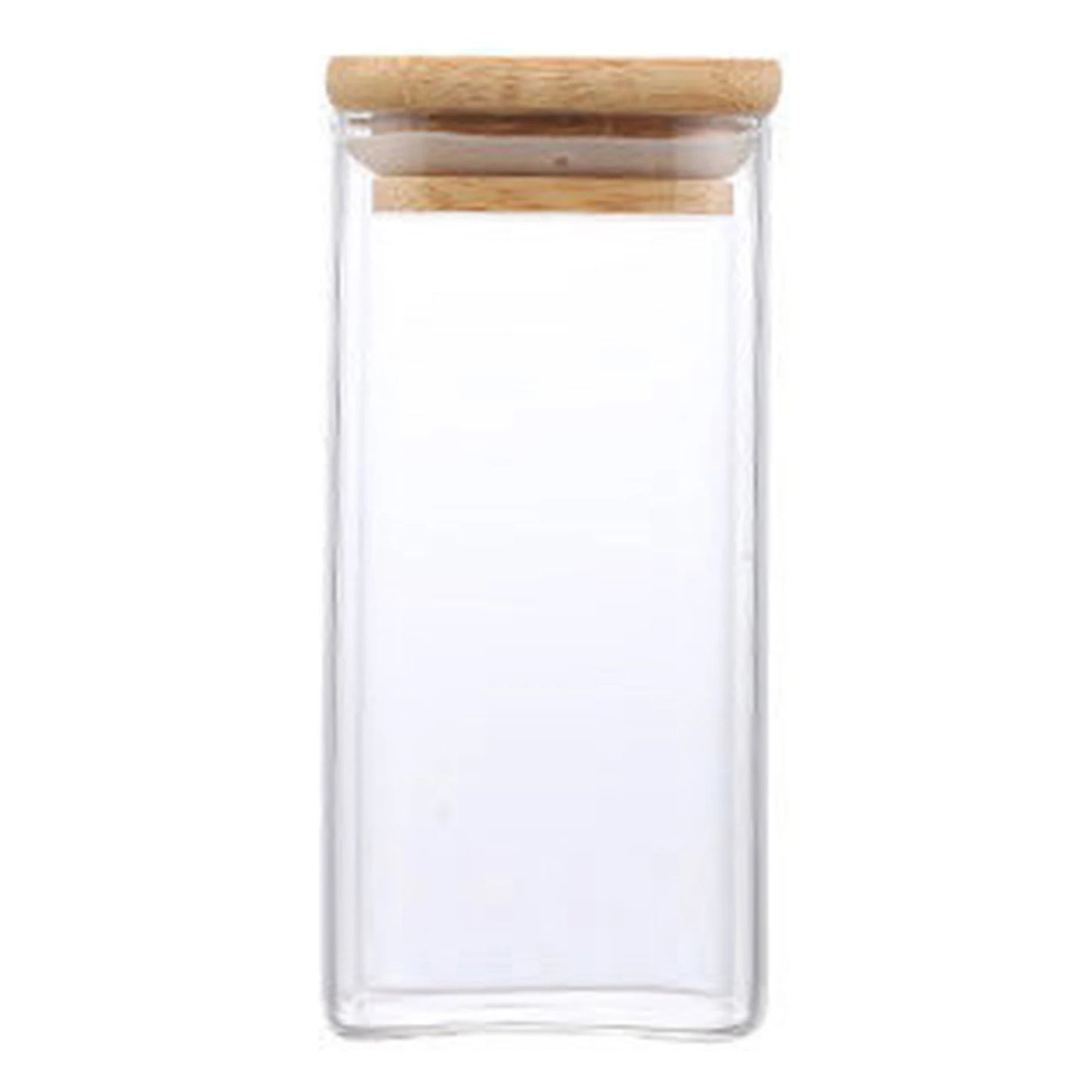 Airtight Glass Storage Jar with Wooden Lid