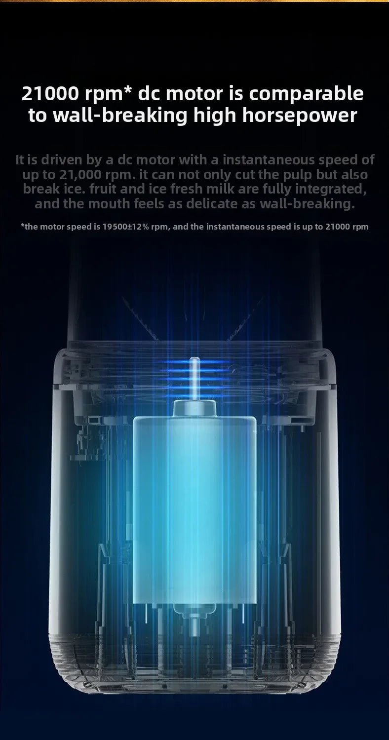 Portable Blender Bottle — USB Rechargeable, 6-Blade Personal Juicer