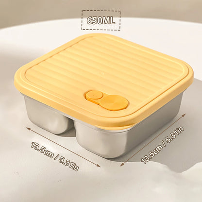 304 Stainless Steel Lunch Box — 600ml & 650ml Bento