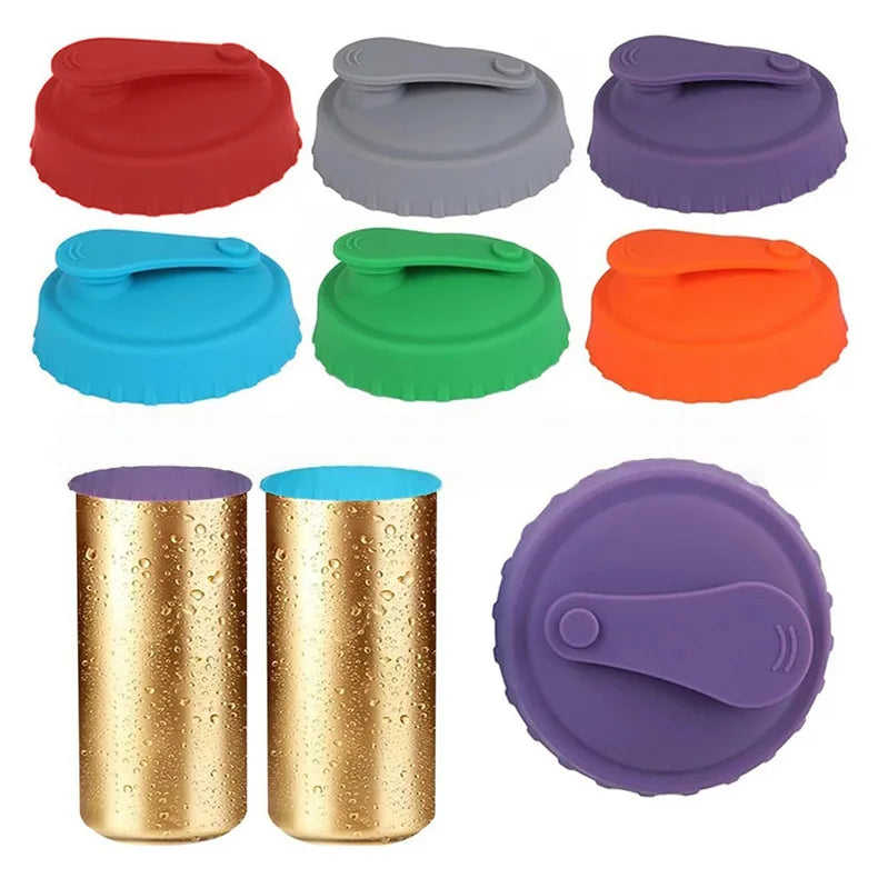 Reusable Silicone Can & Cup Lids (6 Pack) — Airtight Fresh Seals