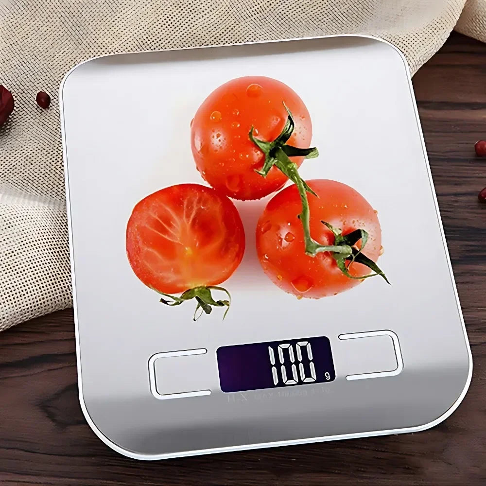 Stainless Steel Digital Kitchen Scale — 5kg Capacity, 1g Precision