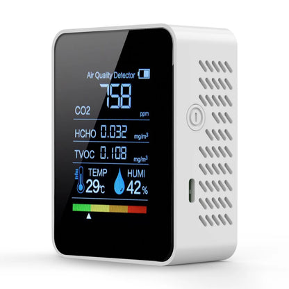Multi-Sensor Indoor Air Quality Monitor — Clear LCD Display