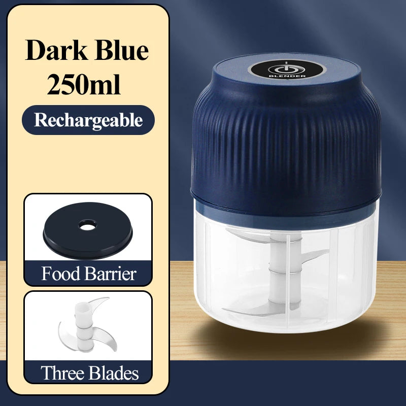 Mini Electric Food Chopper — USB Rechargeable Garlic &amp; Veg Crusher