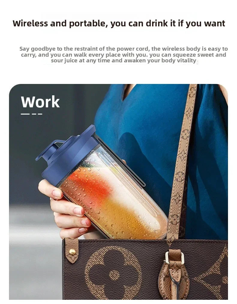 Portable Blender Bottle — USB Rechargeable, 6-Blade Personal Juicer