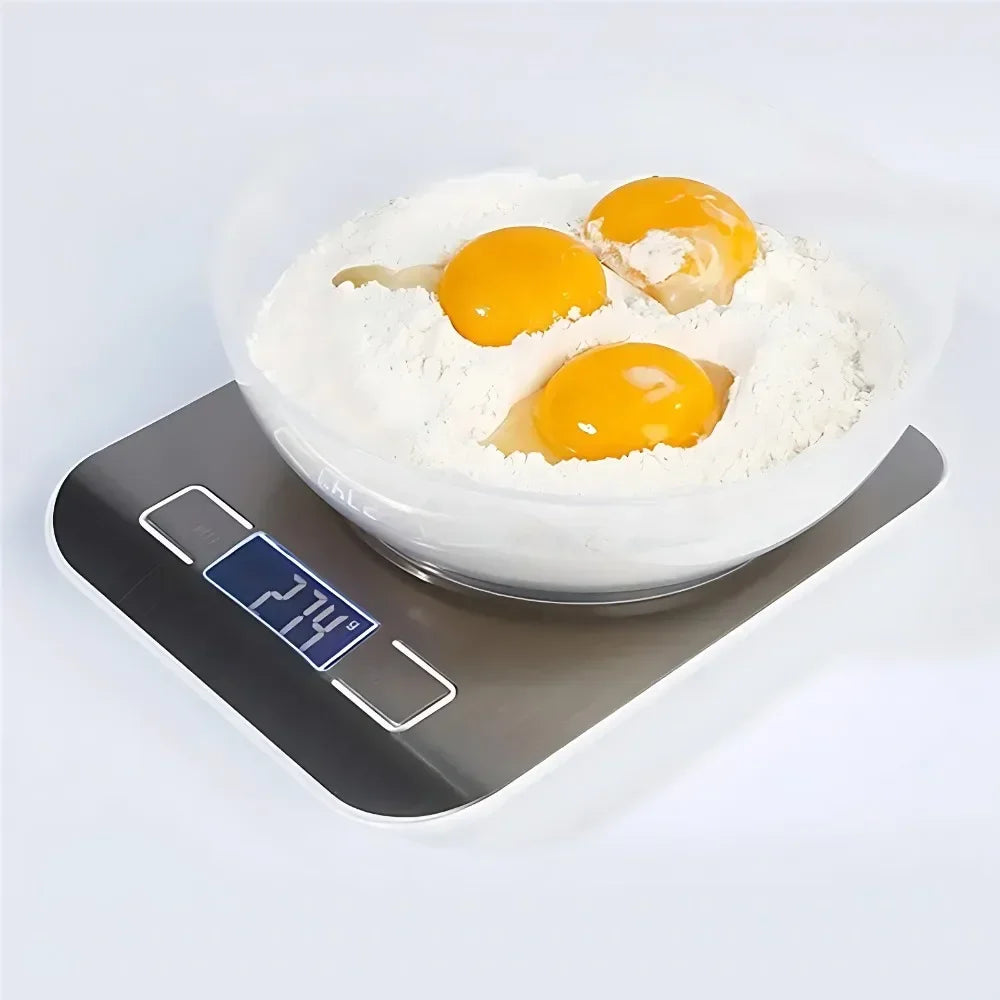 Stainless Steel Digital Kitchen Scale — 5kg Capacity, 1g Precision