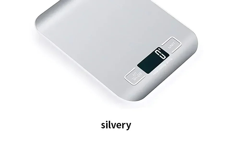 Stainless Steel Digital Kitchen Scale — 5kg Capacity, 1g Precision