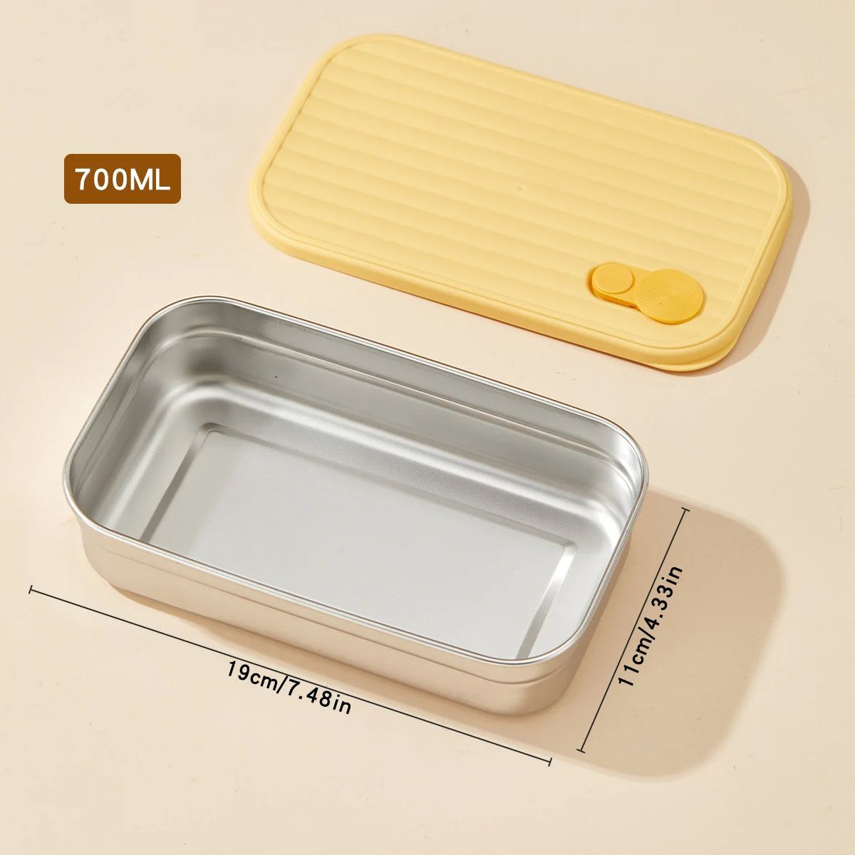 304 Stainless Steel Lunch Box — 600ml & 650ml Bento