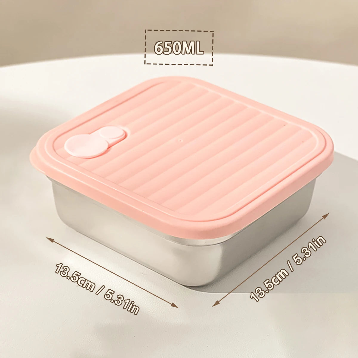 304 Stainless Steel Lunch Box — 600ml & 650ml Bento