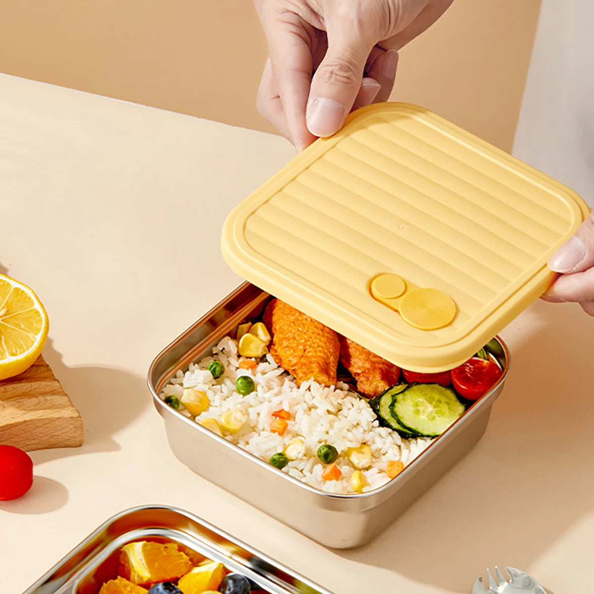 304 Stainless Steel Lunch Box — 600ml & 650ml Bento