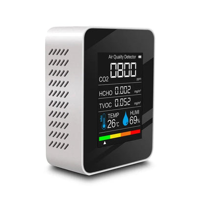 Multi-Sensor Indoor Air Quality Monitor — Clear LCD Display