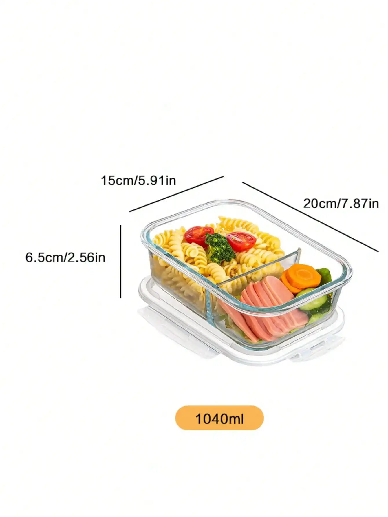 Glass Meal Prep Containers with Lids — Fridge & Dishwasher Safe