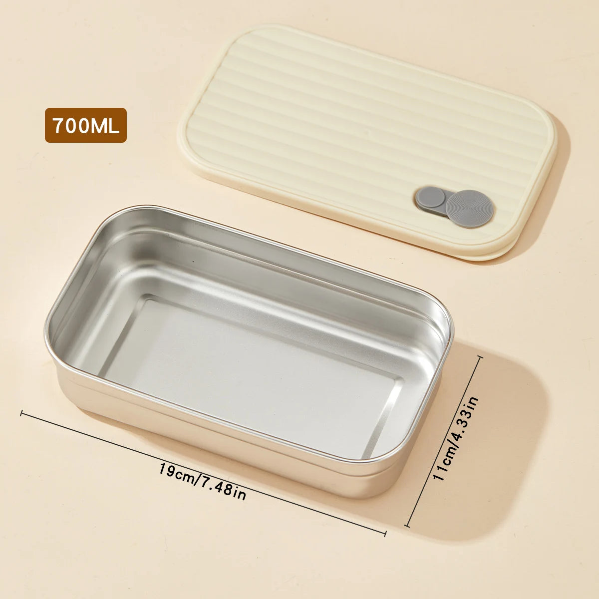 304 Stainless Steel Lunch Box — 600ml & 650ml Bento