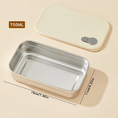 304 Stainless Steel Lunch Box — 600ml & 650ml Bento