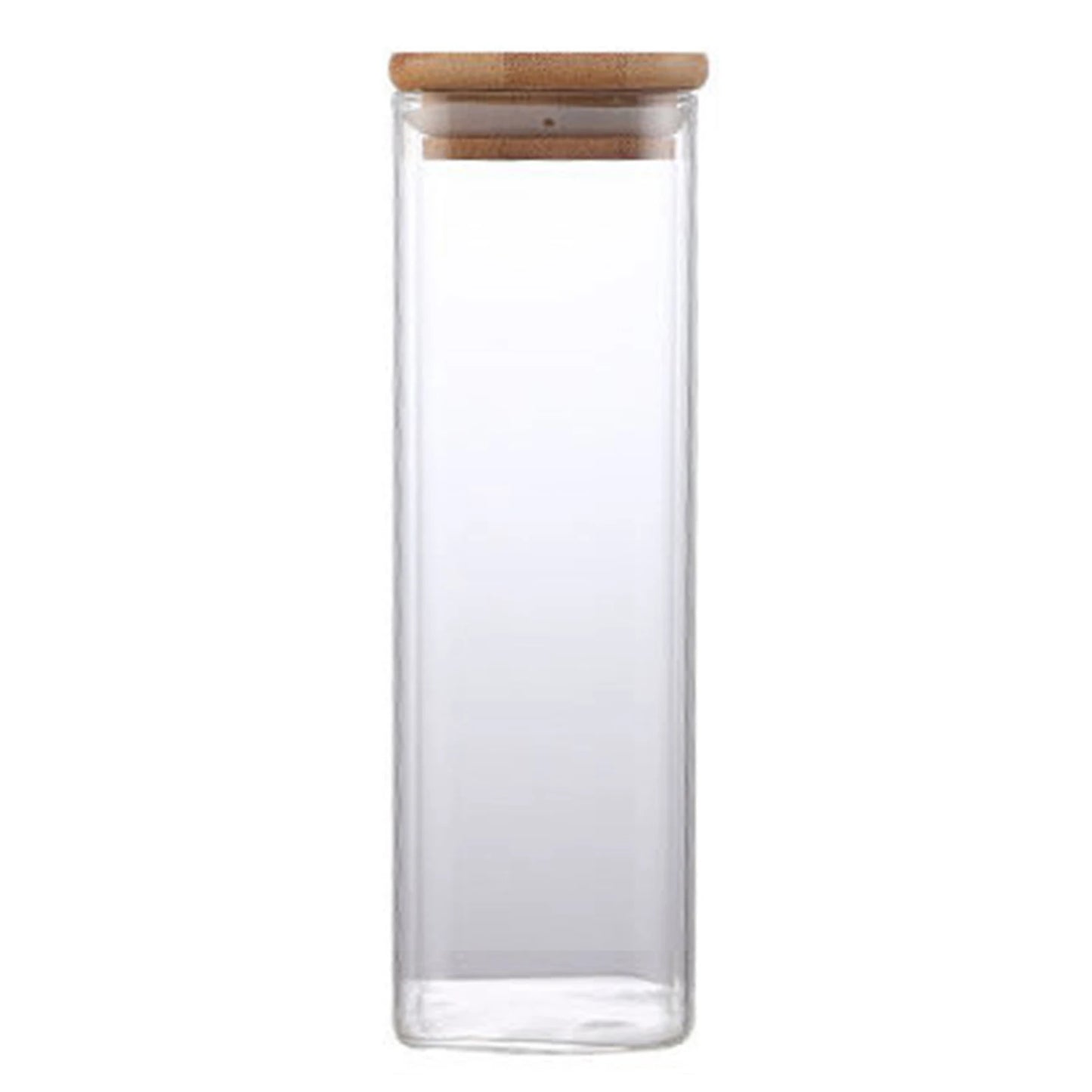Airtight Glass Storage Jar with Wooden Lid