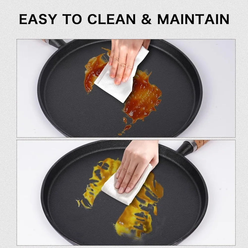 Cast Iron Frying Pan — Uncoated &amp; Naturally Non-Stick