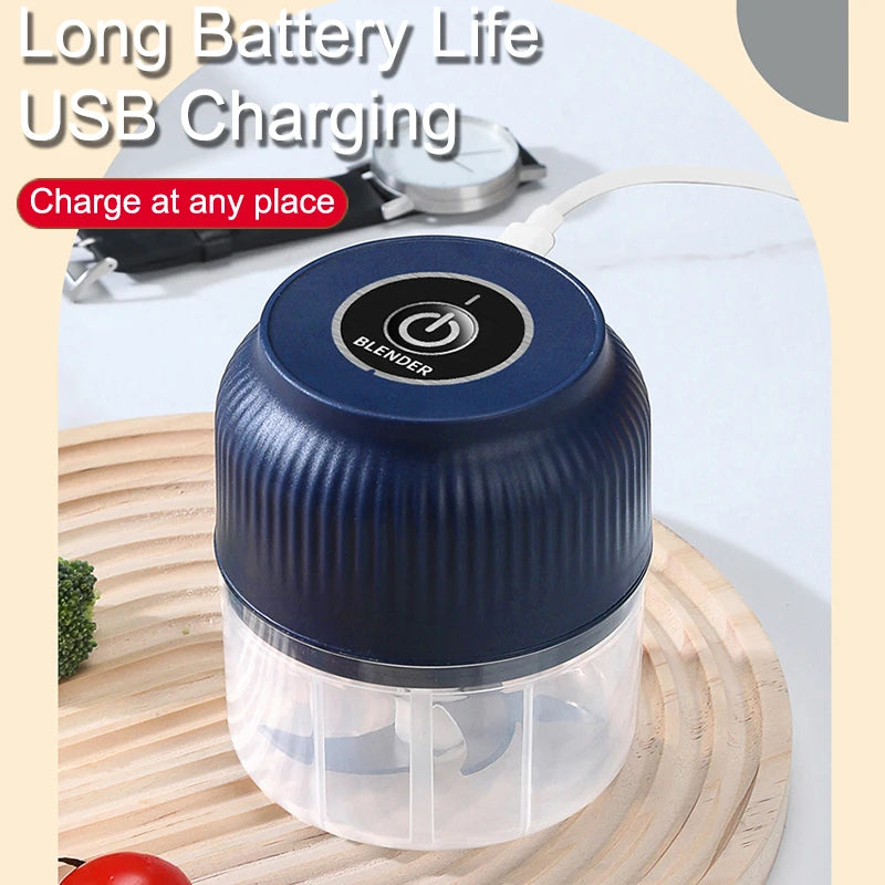 Mini Electric Food Chopper — USB Rechargeable Garlic &amp; Veg Crusher