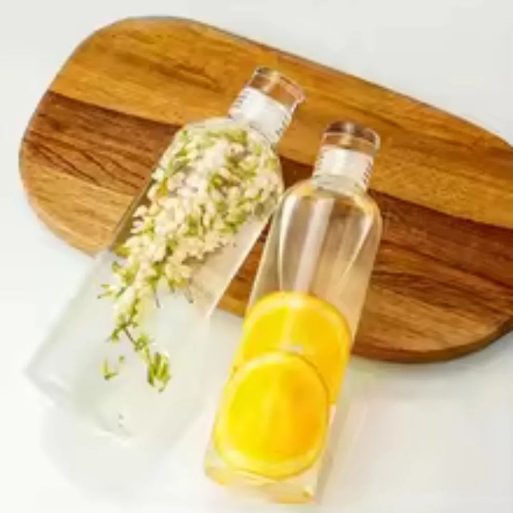 Reusable Glass Water Bottle with Leak-Proof Lid
