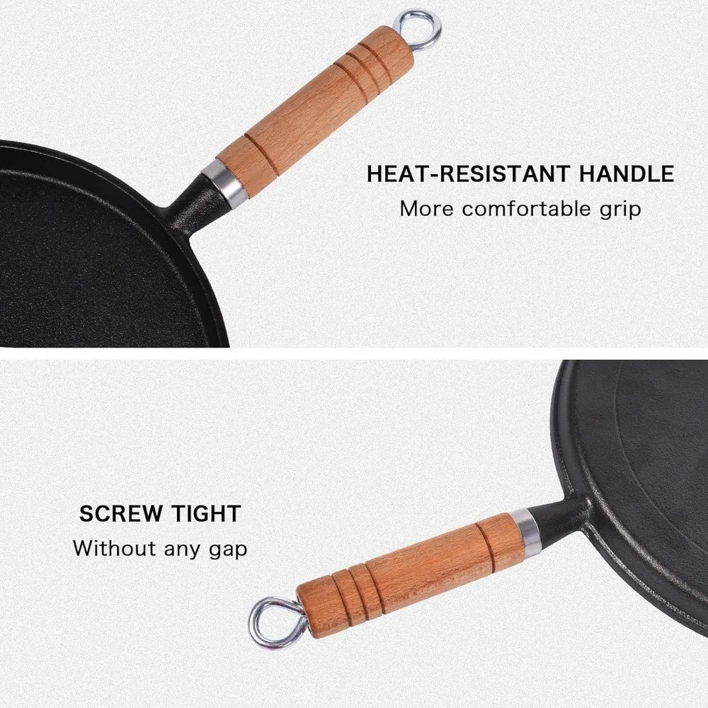 Cast Iron Frying Pan — Uncoated &amp; Naturally Non-Stick