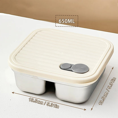 304 Stainless Steel Lunch Box — 600ml & 650ml Bento