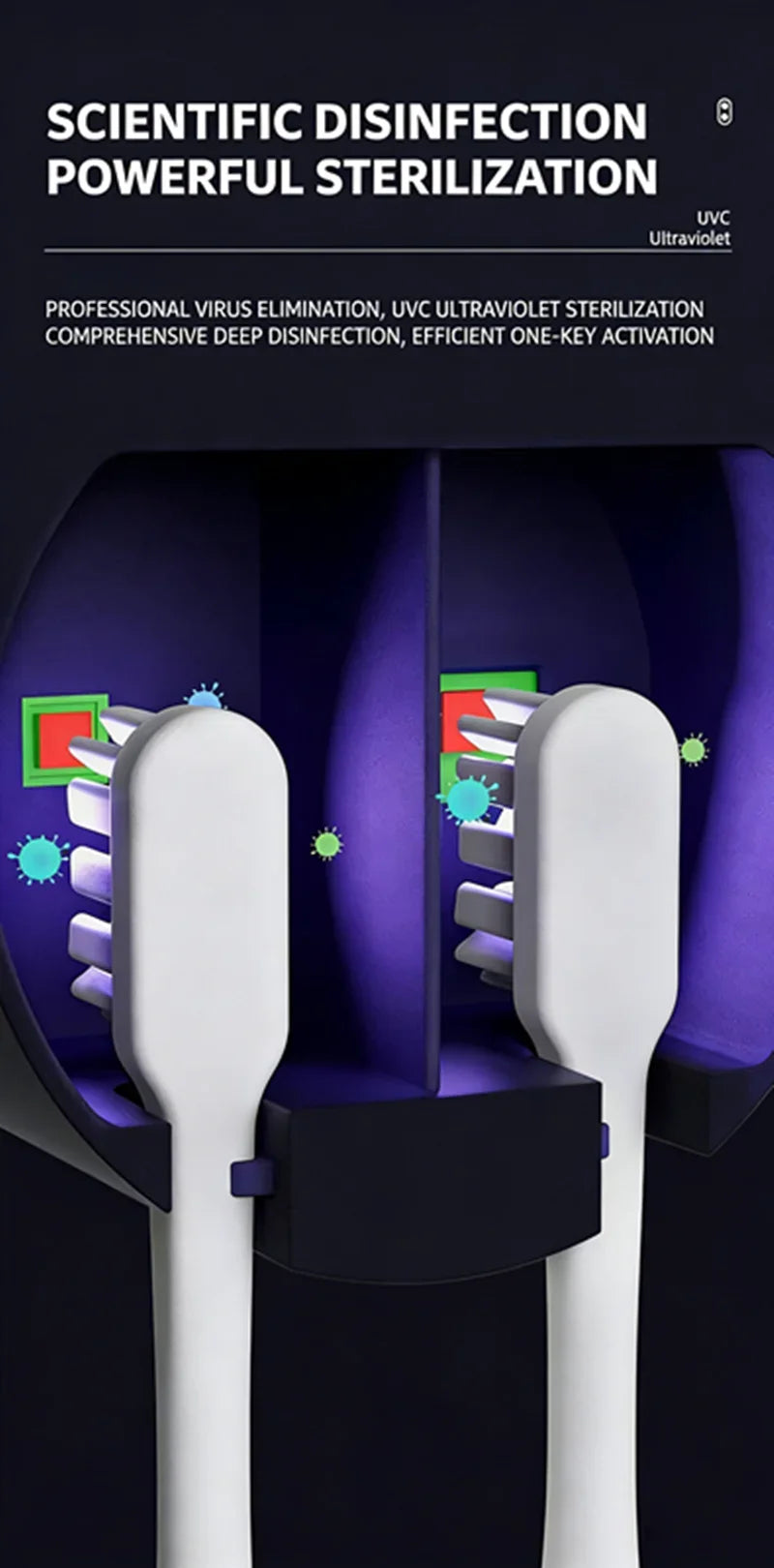 Rechargeable UV Toothbrush Steriliser — Travel Case