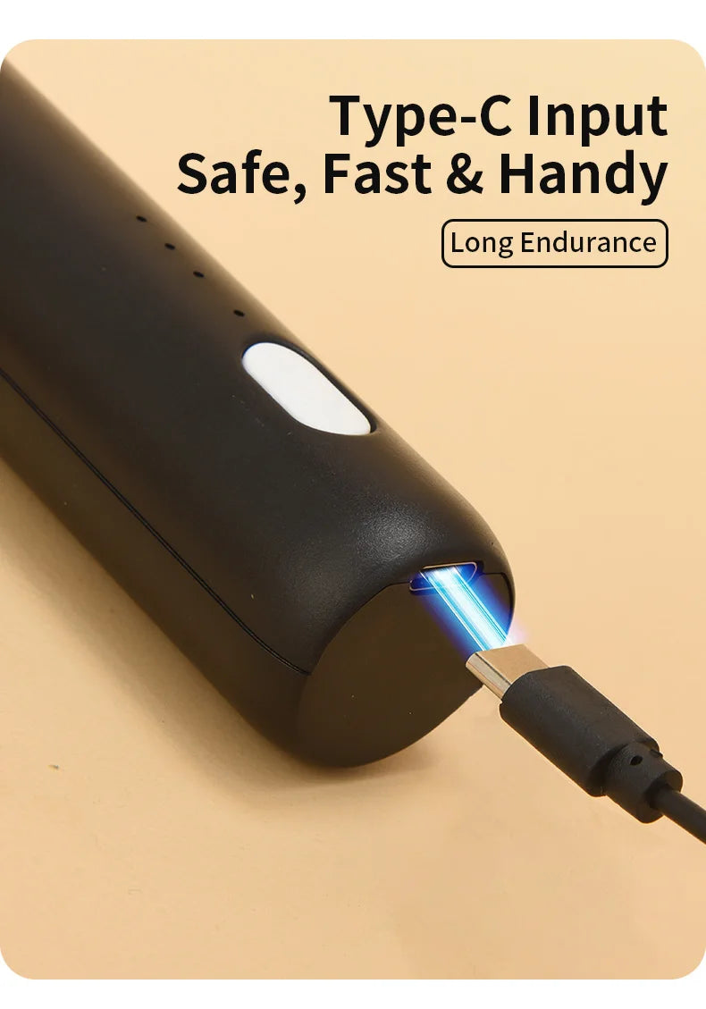 Rechargeable Electric Milk Frother — 3-Speed Handheld Whisk
