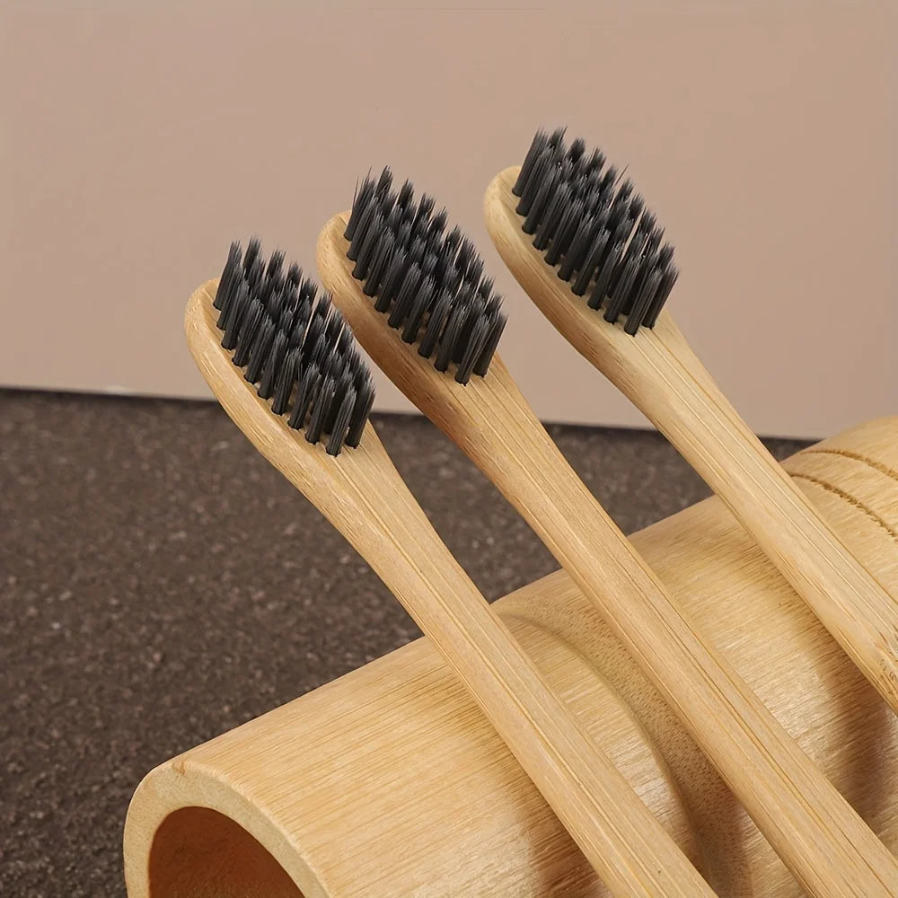 Bamboo Toothbrushes (6 Pack) — Soft Bristles, Plastic-Free
