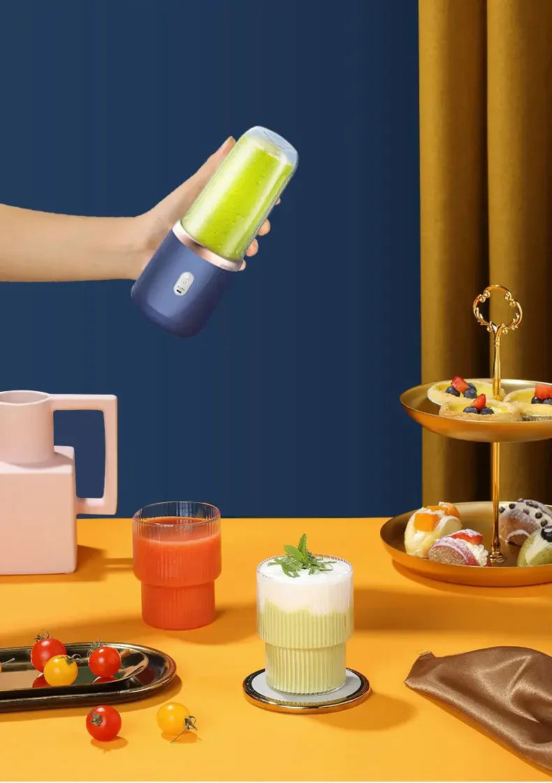 Portable Blender Bottle — USB Rechargeable, 6-Blade Personal Juicer