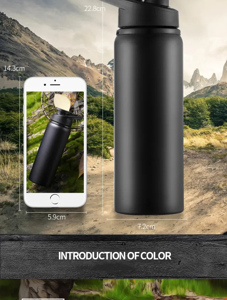 Reusable Aluminium Water Bottle — 600ml, Leak-Proof